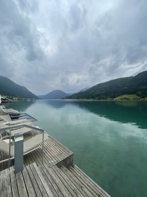   at Strandhotel Restaurant in Weissensee