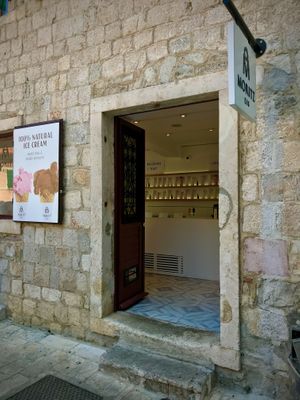 The building from outside. at Moritz Eis in Kotor