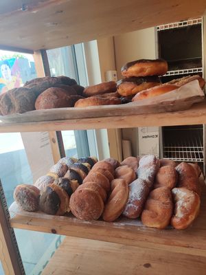 Vegan Berliner ( Donuts) at Bagel St-Henri in Montreal