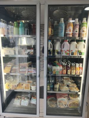 Cold items at La Mesa Vegetariana in Bogota