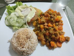 Main dish - Menu of the day at La Mesa Vegetariana in Bogota