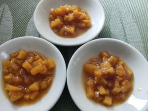 Menu of the day - Desert at La Mesa Vegetariana in Bogota