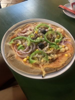Gluten free vegetable pizza  at Buffet Atlas in Cavtat