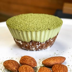Matcha cheese cake bite  at North Beach Juicery in San Clemente
