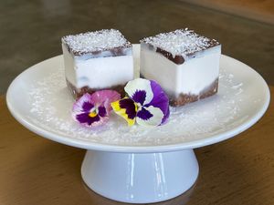 Cookie dough cheesecake squares at North Beach Juicery in San Clemente