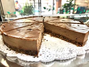 Chocolate fudge pie  at North Beach Juicery in San Clemente