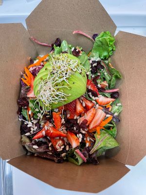 Rainbow garden salad  at North Beach Juicery in San Clemente