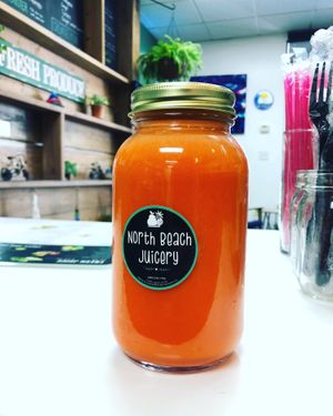 Carrot delight juice  at North Beach Juicery in San Clemente