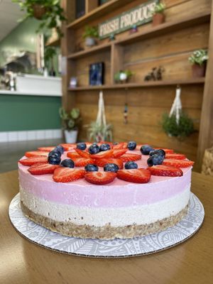 Strawberry bliss cheesecake  at North Beach Juicery in San Clemente