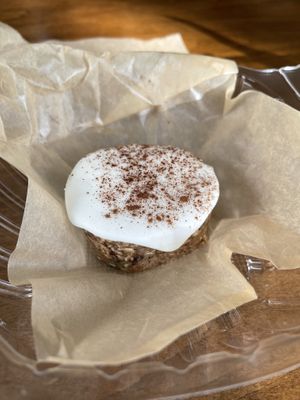 Yummy cinnamon roll  at North Beach Juicery in San Clemente