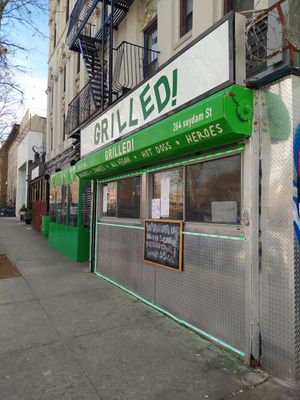 Outside at Grilled! in Brooklyn