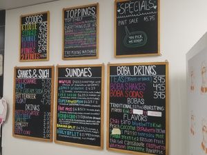 Full menu for others at Wyliepalooza Ice Cream & Anime in Indianapolis