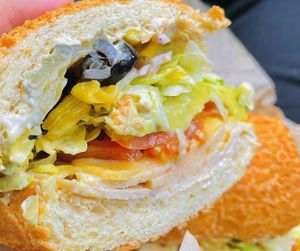 Light Warrior Sub w/ delicious bread and vegan turkey, fixings + avocado and veg cheese. ✨ #Veganuary at Subvegan Sandwiches in Garden Grove