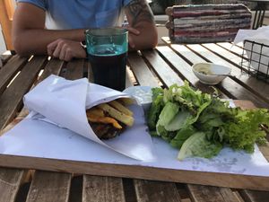 Vegan gyros at Inga's Veggie Heaven in Nicosia