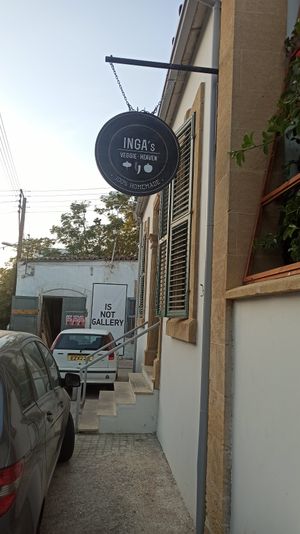 Enterance at Inga's Veggie Heaven in Nicosia