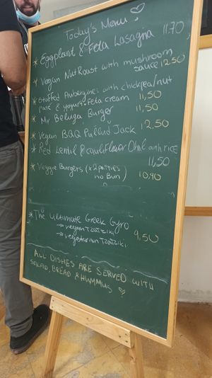 The menu is changing all the time at Inga's Veggie Heaven in Nicosia