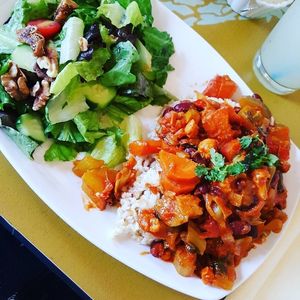 vegan curry mmmhhh delicious at Inga's Veggie Heaven in Nicosia