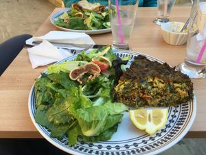 The frittata  at Inga's Veggie Heaven in Nicosia