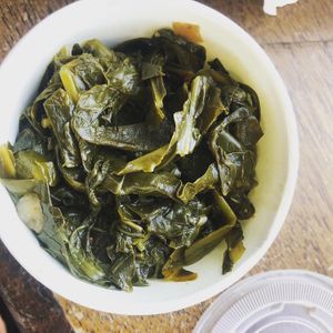 Kale/collards mix  at Hue Cafe & Apothecary in Owings Mills