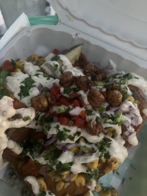 Loaded sweet potato 😋 at Hue Cafe & Apothecary in Owings Mills