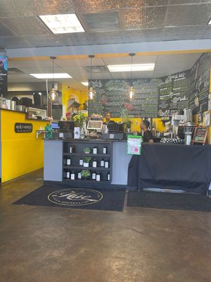 Cool vibe and so many options   at Hue Cafe & Apothecary in Owings Mills