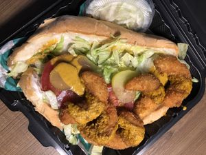 Shrimp Po Boy  at Hue Cafe & Apothecary in Owings Mills