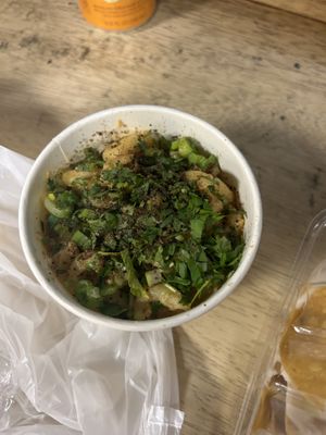 Black garlic Mac and cheese - very salty. Like I think I’m hypertensive now, but with it  at Hue Cafe & Apothecary in Owings Mills