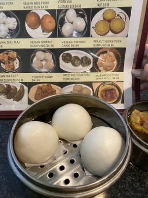 Vegan custard steamed buns  at Chef Kenny's Vegan Dim Sum in Las Vegas