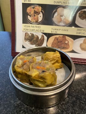 Vegan pork dumplings at Chef Kenny's Vegan Dim Sum in Las Vegas