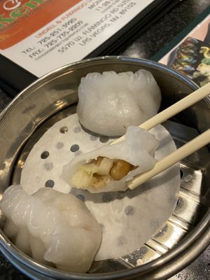 Inside peanut dumplings at Chef Kenny's Vegan Dim Sum in Las Vegas