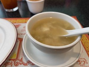 Starter soup at Chef Kenny's Vegan Dim Sum in Las Vegas