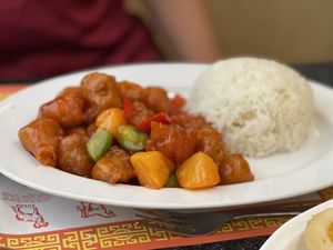 Lunch Special - Sweet and Sour Vegan Chicken at Chef Kenny's Vegan Dim Sum in Las Vegas