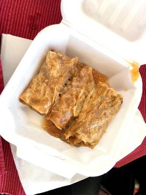 Tofu (yuba) roll with mushrooms. at Chef Kenny's Vegan Dim Sum in Las Vegas