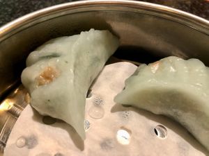 Vegan spinach dumpling at Chef Kenny's Vegan Dim Sum in Las Vegas