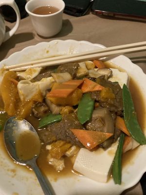 Beef pumpkin squash dish at Chef Kenny's Vegan Dim Sum in Las Vegas