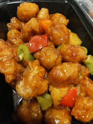 Sweet and sour chick’n  at Chef Kenny's Vegan Dim Sum in Las Vegas