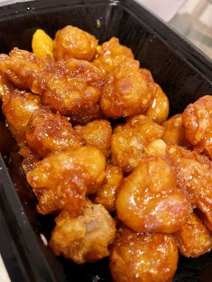 Orange chick’n  at Chef Kenny's Vegan Dim Sum in Las Vegas