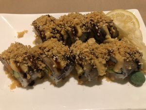 Roll (we ate a piece already)  at Chef Kenny's Vegan Dim Sum in Las Vegas