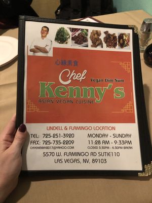 Menu  at Chef Kenny's Vegan Dim Sum in Las Vegas