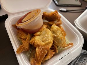 Fried wontons   at Chef Kenny's Vegan Dim Sum in Las Vegas