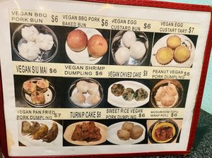 Dim sum 🥟 menu  at Chef Kenny's Vegan Dim Sum in Las Vegas