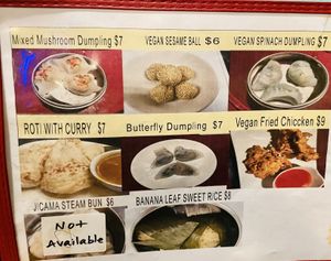 Dim sum 🥟 menu  at Chef Kenny's Vegan Dim Sum in Las Vegas