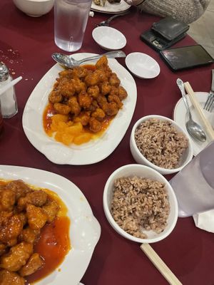 Orange chicken   at Chef Kenny's Vegan Dim Sum in Las Vegas