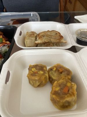 Siu Mai and pork dumplings  at Chef Kenny's Vegan Dim Sum in Las Vegas