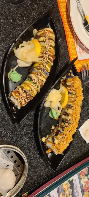 Dragon rolls & Crunchy rolls at Chef Kenny's Vegan Dim Sum in Las Vegas
