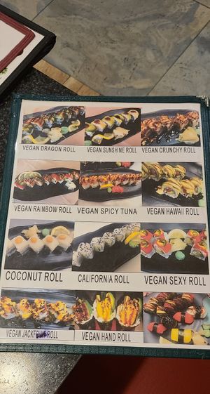 Sushi menu at Chef Kenny's Vegan Dim Sum in Las Vegas