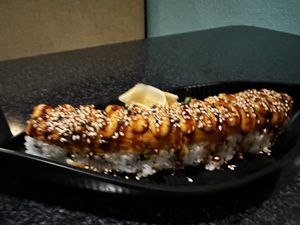 Spicy tuna sushi roll   at Chef Kenny's Vegan Dim Sum in Las Vegas