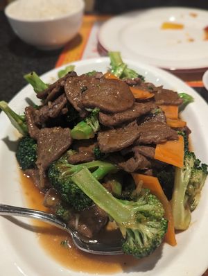 Beef and broccoli at Chef Kenny's Vegan Dim Sum in Las Vegas
