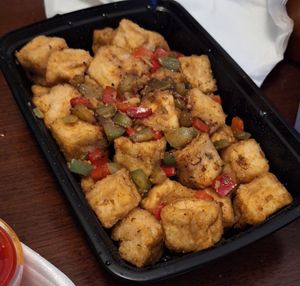 Salt and pepper tofu at Chef Kenny's Vegan Dim Sum in Las Vegas