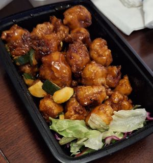 General Tso Chicken at Chef Kenny's Vegan Dim Sum in Las Vegas
